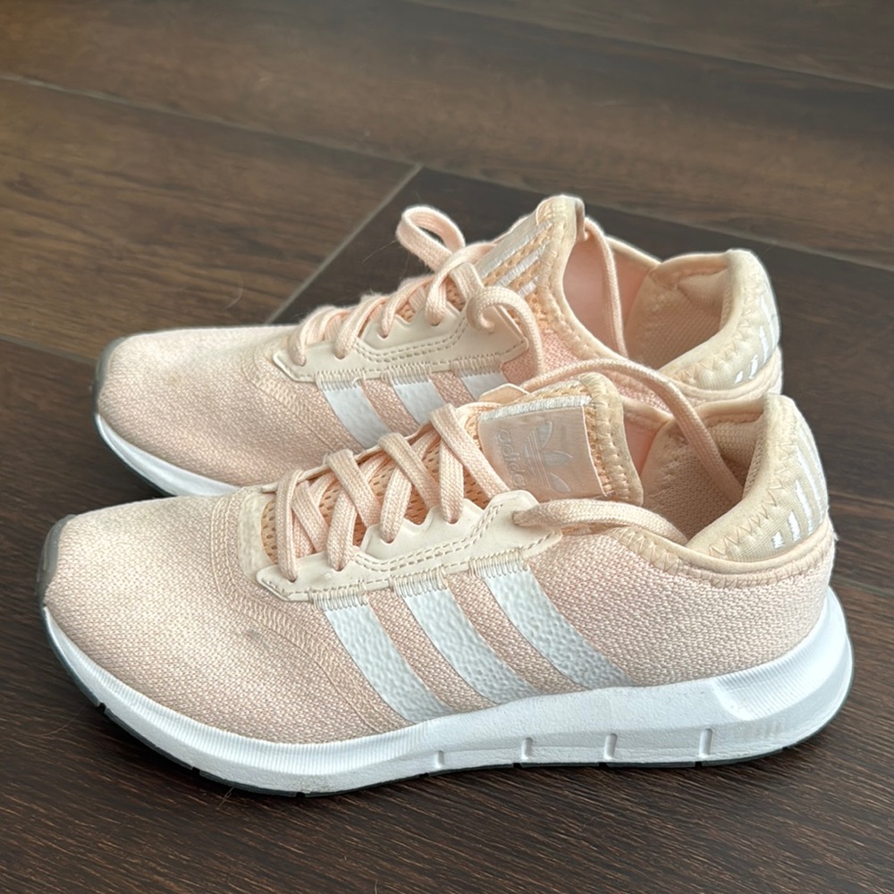Adidas Light Peach and White Running Shoes